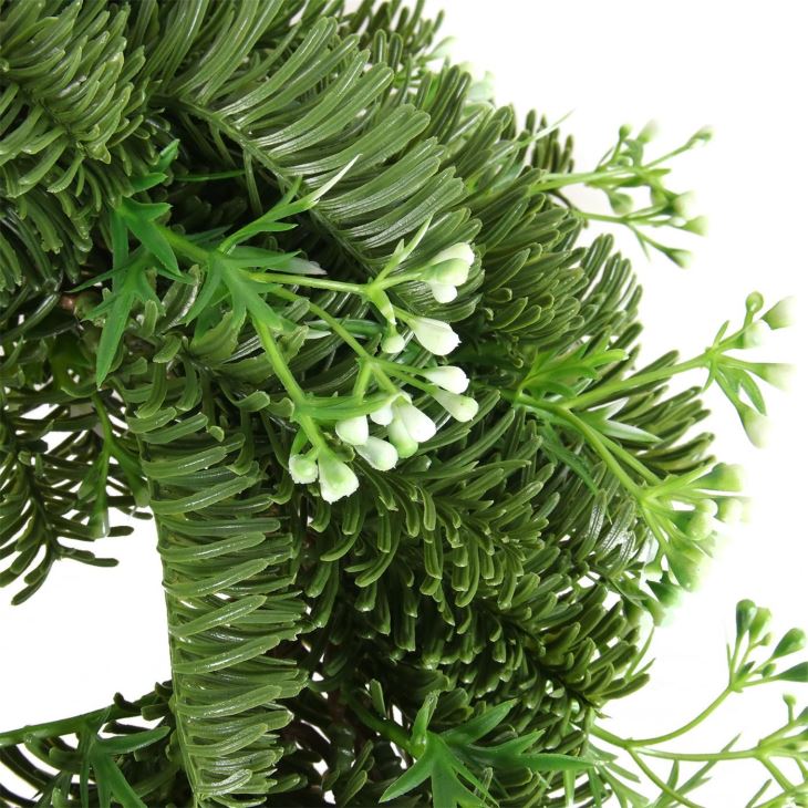 Artificial Boxwood Garland Grass Lavender Wreath