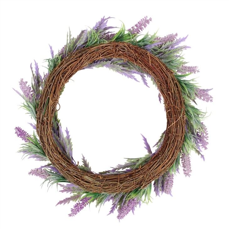 Artificial Flower Wreath Silk Purple