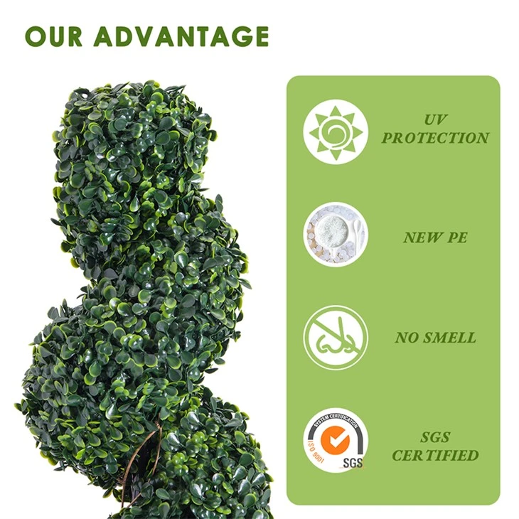 Artificial Spiral Topiary Outdoor Trees For Outdoor Garden Decor